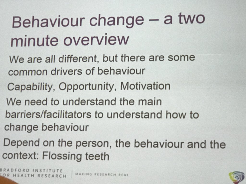 JoanneReynard's tweet photo. Professor Rebecca Lawton &amp; Dr Ali Cracknell #behaviour #change #methodology #capability #opportunities #Motivation #drivers #barriestobehaviour or #facilitatorsofchange #StampOutSepsis https://t.co/GKIcdzVeUK