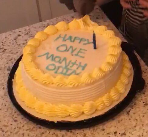 mbellished1's tweet photo. @DairyQueen thank goodness your ice cream cakes are yummy enough to see past this sad cake calligraphy 😂 #cakefail https://t.co/PhfXIWkYPF