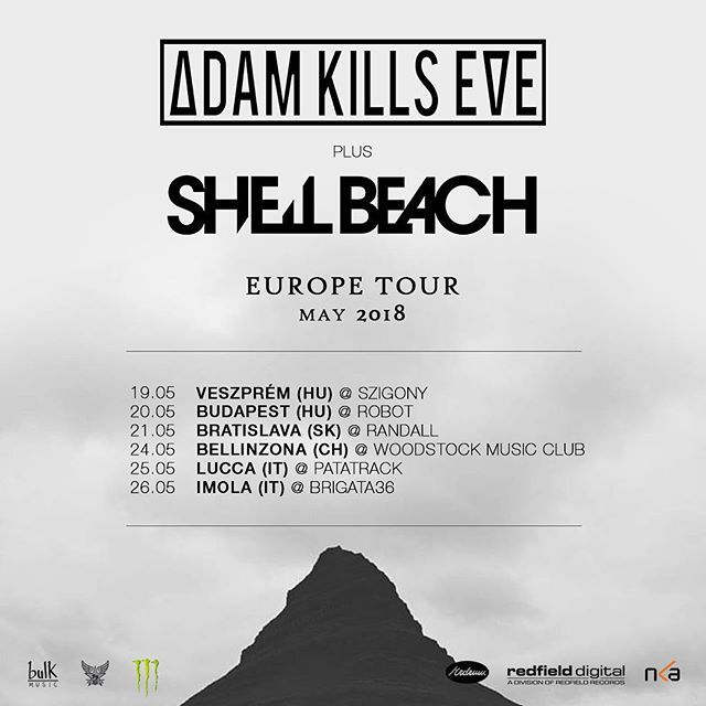OFFICIALAKE's tweet photo. The minute we heard Shell Beach’s music, we knew we wanted to share a stage with them. Five years later we are stoked to make that dream a reality. Adam Kills Eve x Shell Beach european tour. Who’s coming? https://t.co/ctbrF9ODEz https://t.co/nkUmvjqfuk
