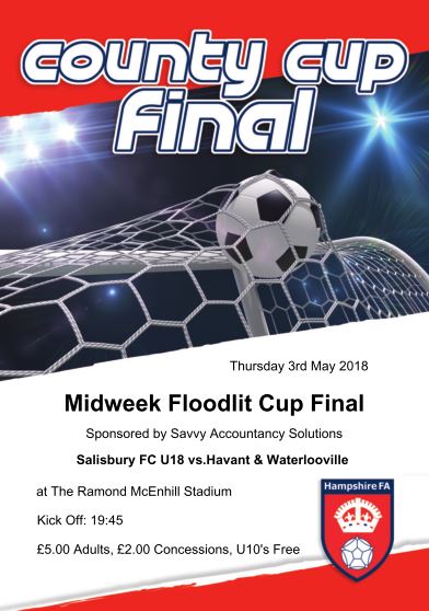 sfc_youth's tweet photo. Tomorrow night (3/5/18) it's U18 county cup final time at the Ray Mac. @SalisburyFC v @HavantWvilleFC 7:45 K.O. in the @HampshireFA floodlit cup. 
Come on down and support both sets of lads in what will be a cracker of game. https://t.co/ndQGyyFfSp