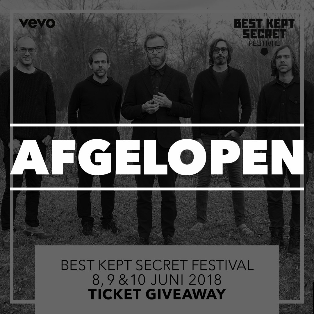 Wow, wát een aanmeldingen voor de <a href="/BKSfestival/">Best Kept Secret</a> actie! De winnaars ontvangen vandaag allemaal een e-mail. 🎉
// Niet gewonnen? Via onze #BestKeptSecret #playlist ben je er toch een beetje bij! ▶️ vevo.ly/sIJzy7