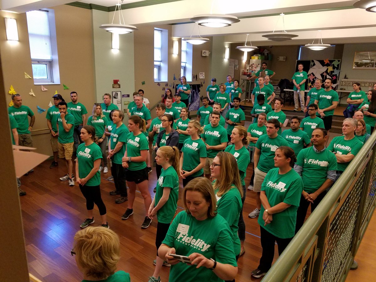 CareForce's tweet photo. So excited to have @Fidelity with us @bgcboston in Charlestown, MA! We are #FiredUp! #FidelityCares2018 https://t.co/0yojFvQp3r