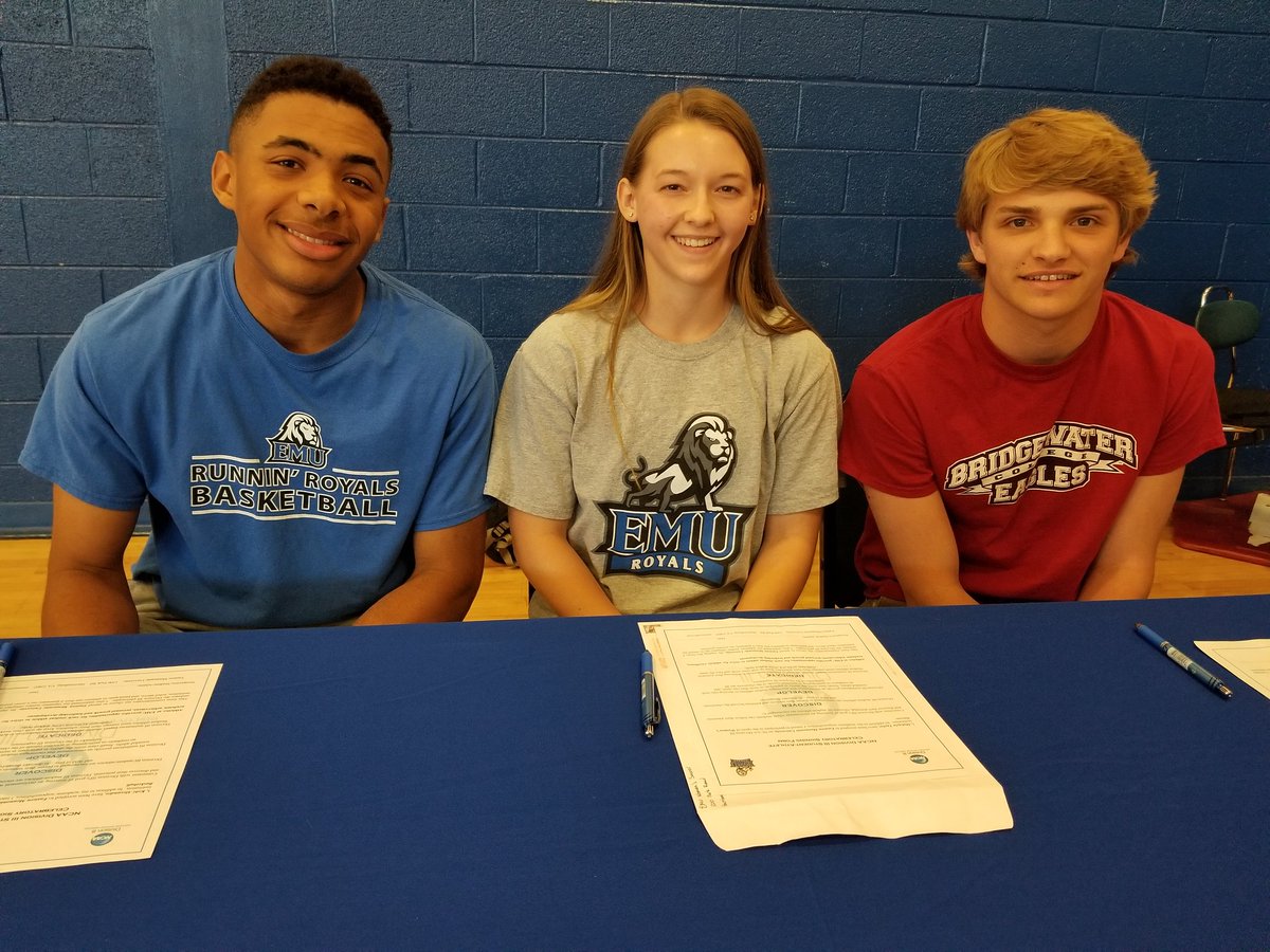 Today a ceremonial signing at Madison County High School.  Kobi Alexander will play basketball at Eastern Mennonite.  Mikayla Taylor will play soccer at EMU.  Ben Dillion will swim at Bridgewater.  Hear from them on NBC29 news at six.   <a href="/madisonpride/">MCHS Athletics</a>