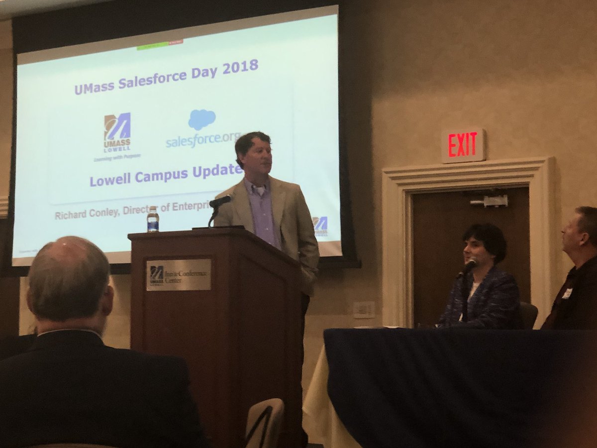 NehaMadhia's tweet photo. @rconley7 sharing the Umass Success Stories at the Umass Salesforce Day @umassforce @UMassLowell https://t.co/1jiMuucuW0