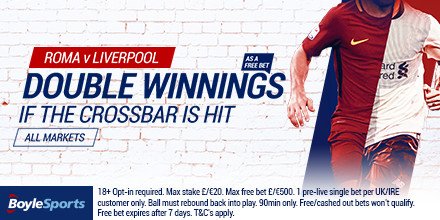 BoyleSports's tweet photo. RT & REPLY!
#Win a free €/£20 bet by predicting the First Goalscorer in Roma v Liverpool #ROMLIV tonight!
Use #BoyleCL https://t.co/GYpolIETB7