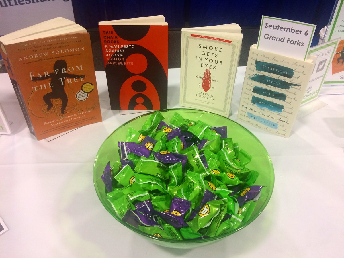 HUMANITIESND's tweet photo. Stop by our booth at the #NDLTCA trade show to learn more about GameChanger--featuring Andrew Solomon, @TheGoodDeath, @thischairrocks, @DhruvKhullar, @ProfWehrman and more! We have candy too. https://t.co/p41wyVn4Kk