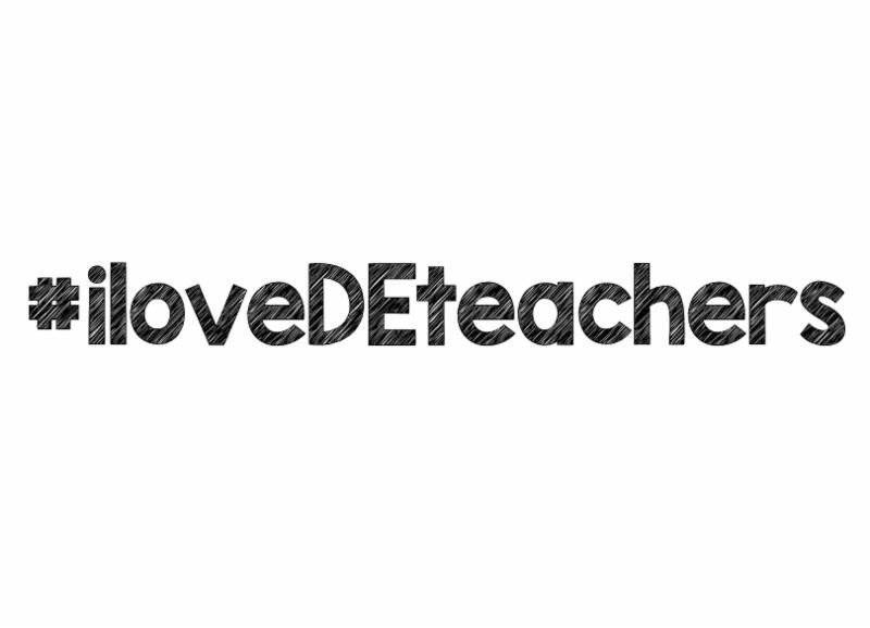 DEDeptofEd's tweet photo. Help us celebrate Delaware's great teachers during this year's Teacher Appreciation Week! Recognize Delaware's amazing educators in early child care facilities, pre-K settings and K-12 schools from Monday, May 7 through Friday, May 11 using the #IloveDEteachers. @delaware_gov https://t.co/EY4A4lobsj