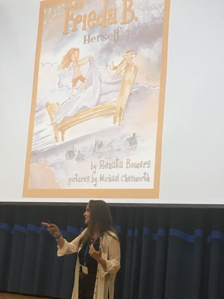 ward2wyncote's tweet photo. We loved listening to our visiting author, Renata Bowers talk about her Frieda B books @FriedaBHerself @CSDWyncoteES #secondgraderocks #wyncotepride https://t.co/Q8RwO3WYm5