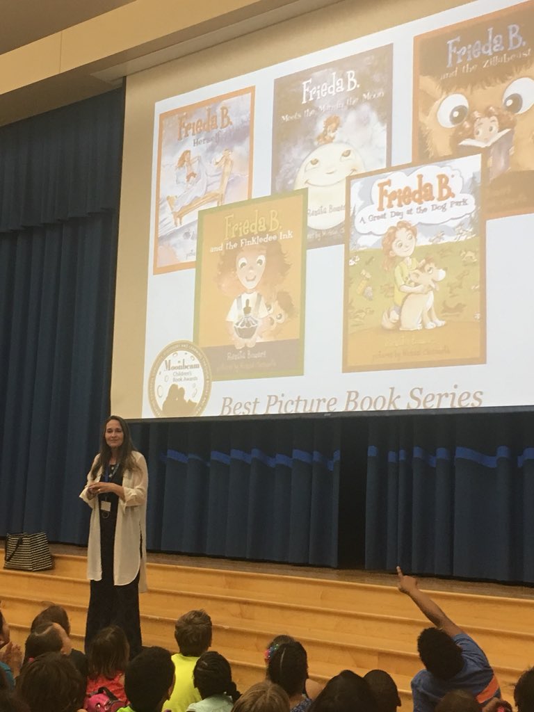ward2wyncote's tweet photo. We loved listening to our visiting author, Renata Bowers talk about her Frieda B books @FriedaBHerself @CSDWyncoteES #secondgraderocks #wyncotepride https://t.co/Q8RwO3WYm5