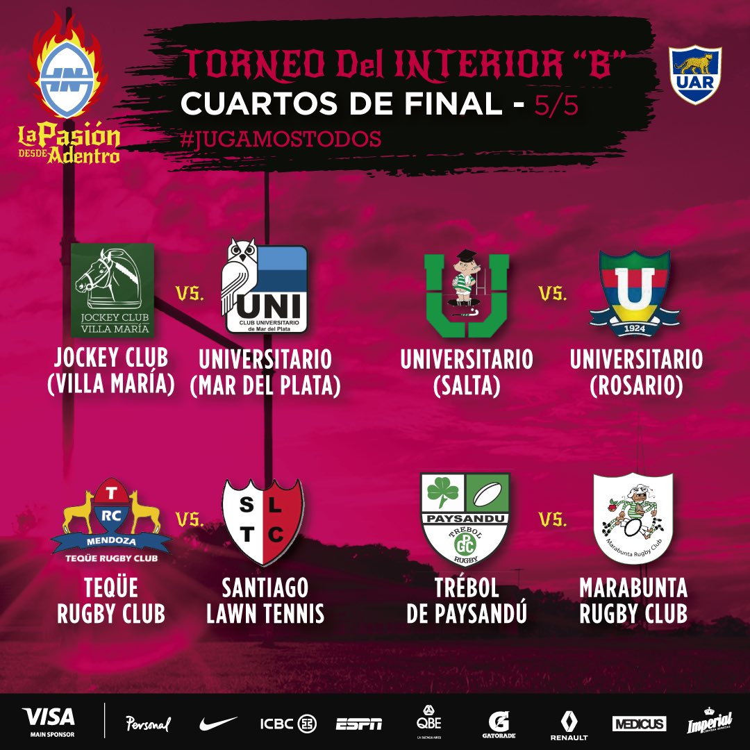 unionargentina's tweet photo. #TorneodelInterior
Este fin de semana vuelve el TDI “B” Mira los cruces de cuartos de final y los de la Permanencia https://t.co/tKn99d83HI
