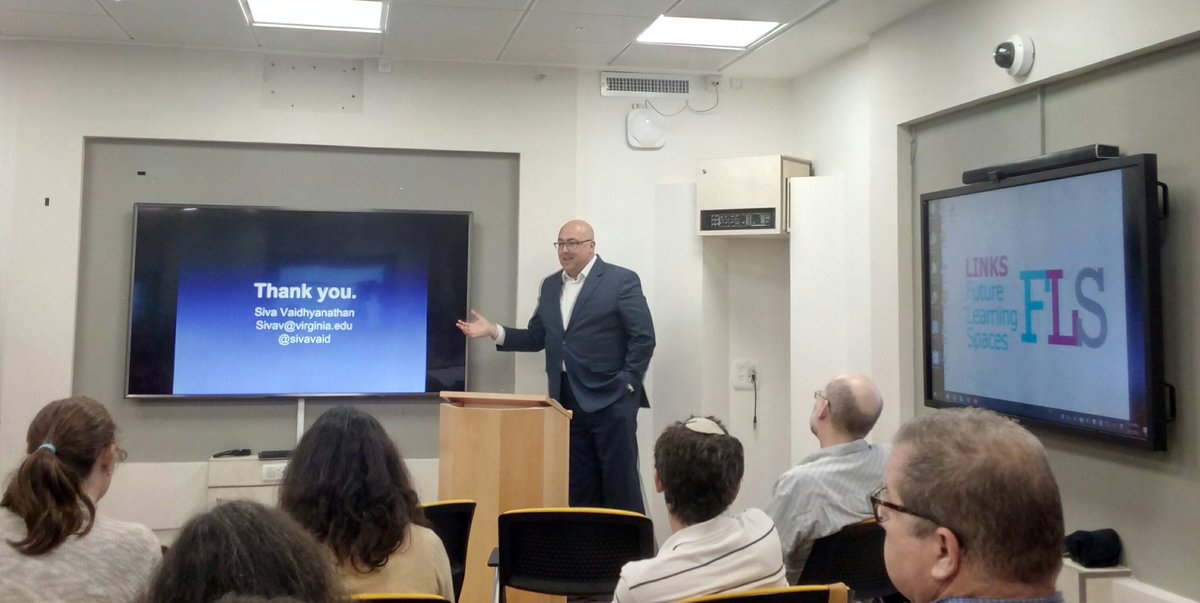 UsersAreGhosts's tweet photo. Siva Vaidhyanathan talks about Facebook and Democracy #HaifaUniversity https://t.co/l5aPKXiesq