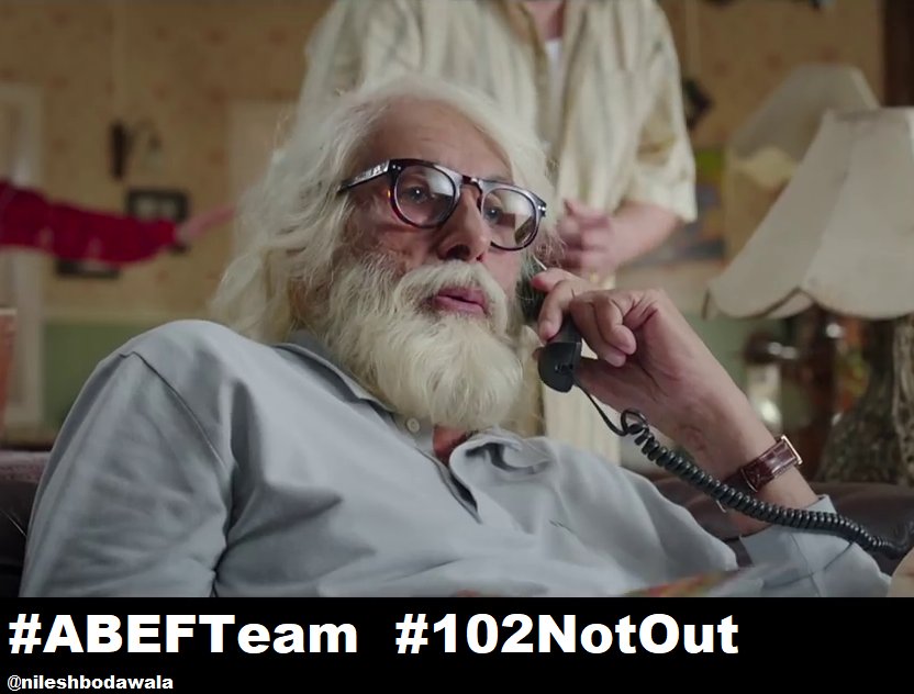 nileshbodawala's tweet photo. "Are Main baap hun...main bete ko bridh-ashram bhej rha hu..tum log samjhte ku nahi"
#2DaysTo102NotOut #OOTD #ABEFTeam #102NotOut #stillwaiting @SrBachchan @chintskap @umeshkshukla @JimitTrivedi06 #saumyajoshi @SonyPicsIndia @Swetaprasad19 @EfRakesh @sureshjumani @Namrata1610 https://t.co/cHra2dWyUh