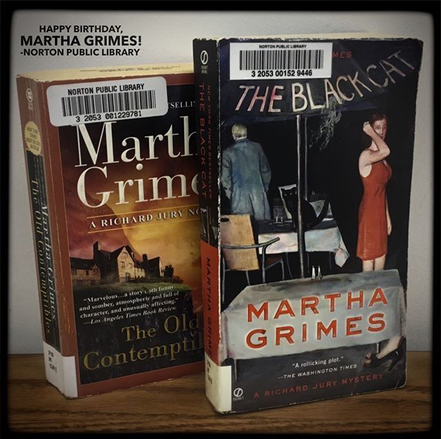 Happy birthday to mystery author Martha Grimes!  