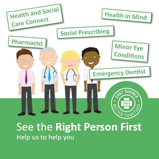 EastSussexCCG's tweet photo. We are piloting a new scheme in some practices to improve access to health care for patients and reduce pressures on our GPs. Read more about #carenavigation and how we are supporting you to see the #RightPersonFirst https://t.co/Gk0GIo7YpL #HelpMyGP https://t.co/SAa803Vb3D