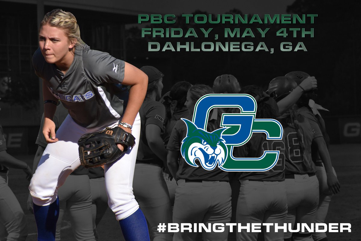 GCSUBobcats's tweet photo. On Friday, we start our title run.

The no. 20 Bobcats face Augusta in the first round of the PBC Tournament. First pitch is set for 11 a.m #BringTheThunder https://t.co/mtCvk5Xjqi