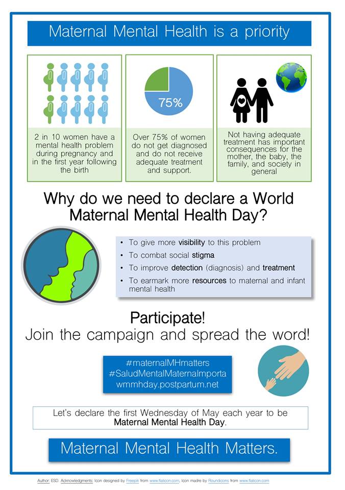It's #MaternalMentalHealthDay, and if you are struggling we want you to know that you are seen, you are not alone, and there is support available. #MMHDay2018 #MMHmatters #endthestigma #nostigmas