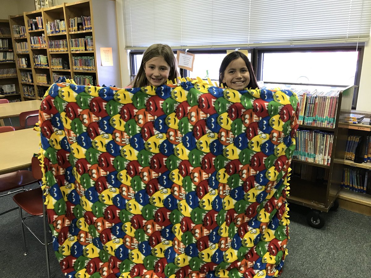 Another Power Hour {Genius Hours} project launched! Girls worked hard to sew and tie this blanket.   🎉 <a href="/_MrNelsonsClass/">Mr. Nelson's Class</a> #DLSchools