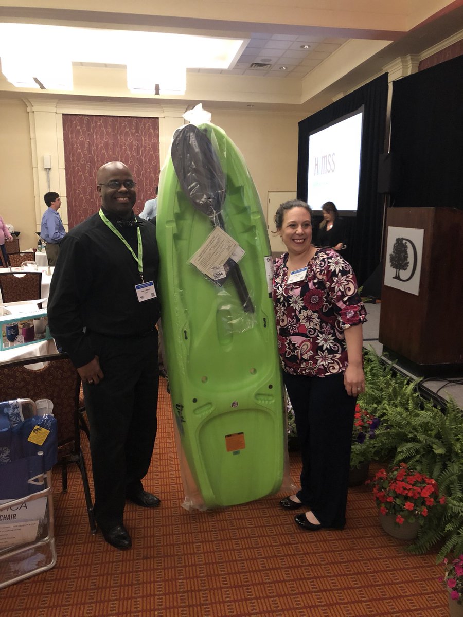 ArkansasHIMSS's tweet photo. That’s a wrap on this years 2018 Arkansas #HIMSS conference. We ended by giving some amazing gifts including several TVs, lots of cutlery, yetis, coolers, and even a Kayak!  Thank you to all who attended and we’ll see you again next year! https://t.co/WsqW26T9dP