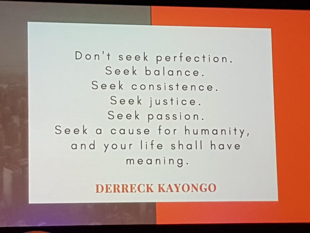 CathyJMitchell's tweet photo. #PDCYYC words to live by @DerreckKayongo https://t.co/fjFvlS6ocM