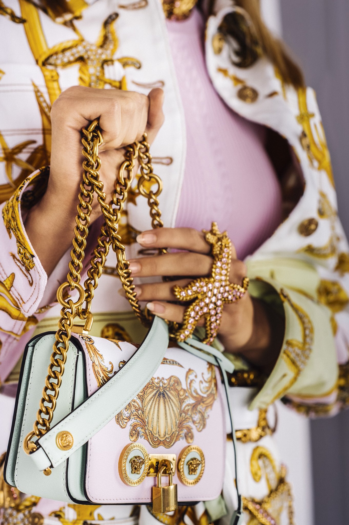 VERSACE on X: Spring break essentials: stars, shells, Medusas