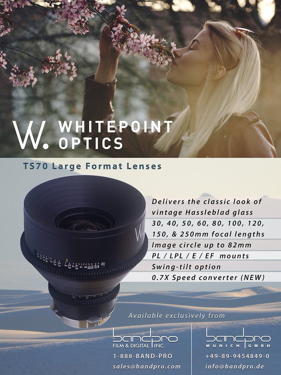 Band_Pro's tweet photo. #TS70 #FF lenses by @WPOptics are available at @Band_Pro - Quotes &amp; demos 1-888-BAND-PRO / sales@bandpro.com https://t.co/eyjrTu8xGr