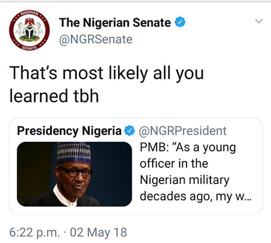 ReElectBuhari's tweet photo. @NGRSenate We know @bukolasaraki is in @OfficialAPCNg in name only, but this is unbecoming of you. https://t.co/jmQqaiSLzP