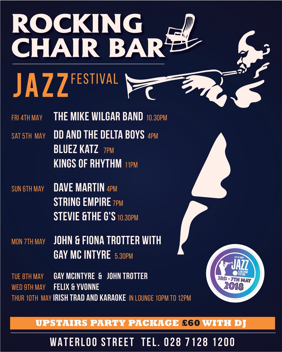 City of Derry Jazz Festival 2018 @ The Rocking Chair Bar #jazz #derry 🎤
