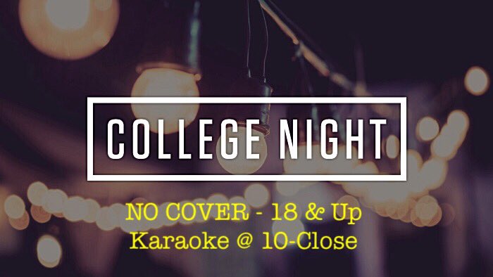 BrickYard20's tweet photo. Come on down Thursday, May 3rd do “College Night” &amp; Karaoke Thursday! https://t.co/3iZ4oSEf4w