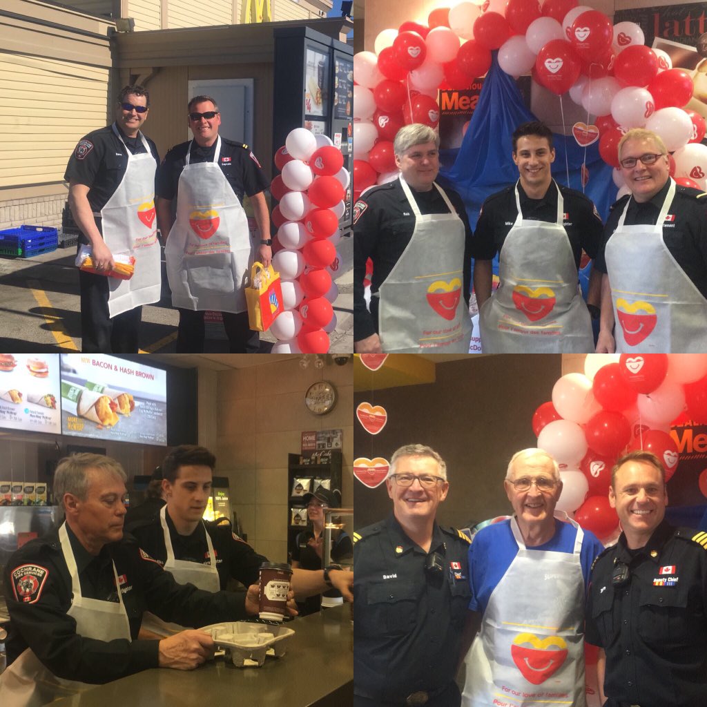 Did you see us at the Cochrane <a href="/McDonaldsCanada/">McDonald's 🇨🇦</a> serving up lunch for #mchappyday? We were glad to help out and connect with our community! Right down to our Chiefs! 🚒🍔🍟