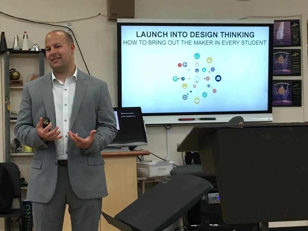 LAUNCH Design Thinking <a href="/ajjuliani/">AJ Juliani</a>, bc Ss learn much better when they make &amp; create rather than consume @Martin_Yety @GulliverSchools #gslearning <a href="/principalsully/">Melissa T. Sullivan</a>
