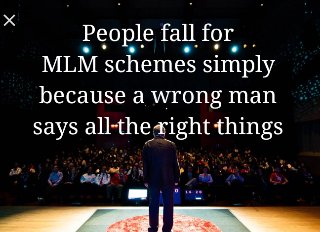 WisePyramid's tweet photo. #WednesdayWisdom
#antiMLMmovement #herbalife #amway #usborne #primerica #lularoe #younique #SeneGence #Arbonne #valentus #WFG #monat https://t.co/mUaGfTEYkb