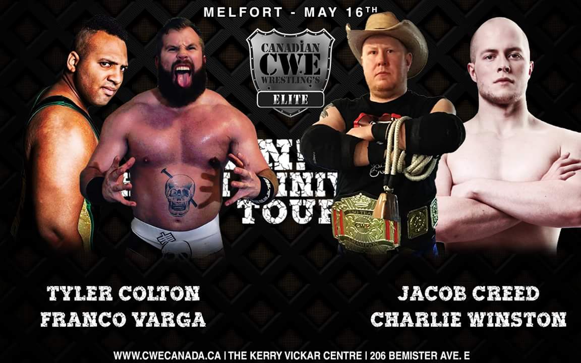 CWECanada's tweet photo. Tag team COLLISION in Melfort, SK May 16th!!
Check this out!!! https://t.co/mM0m4APMgn