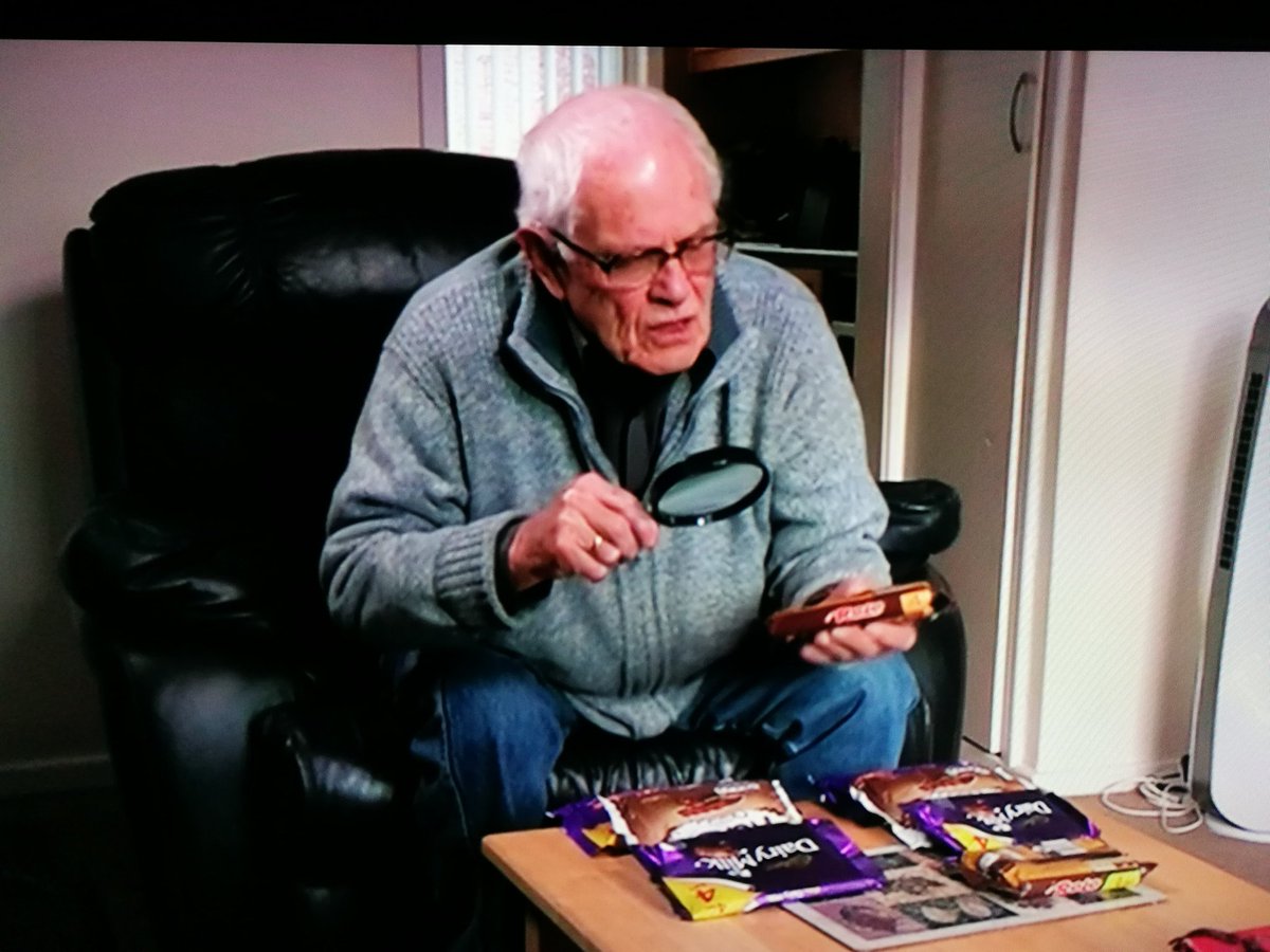Rip Off Britain is back with more old men looking at products in sadness and disbelief. This time, a man looking at some too small Rolos with a magnifying glass