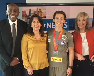 Killed in crash by a tyre nearly 20 years old. Frances @MolloyFrances talks of her wonderful son Michael & her road safety campaign. Also seriously injured Zak Washington-Young astounds doctors to complete London Marathon @tyredUK #OldTyresKill Great to see them @GranadaReports