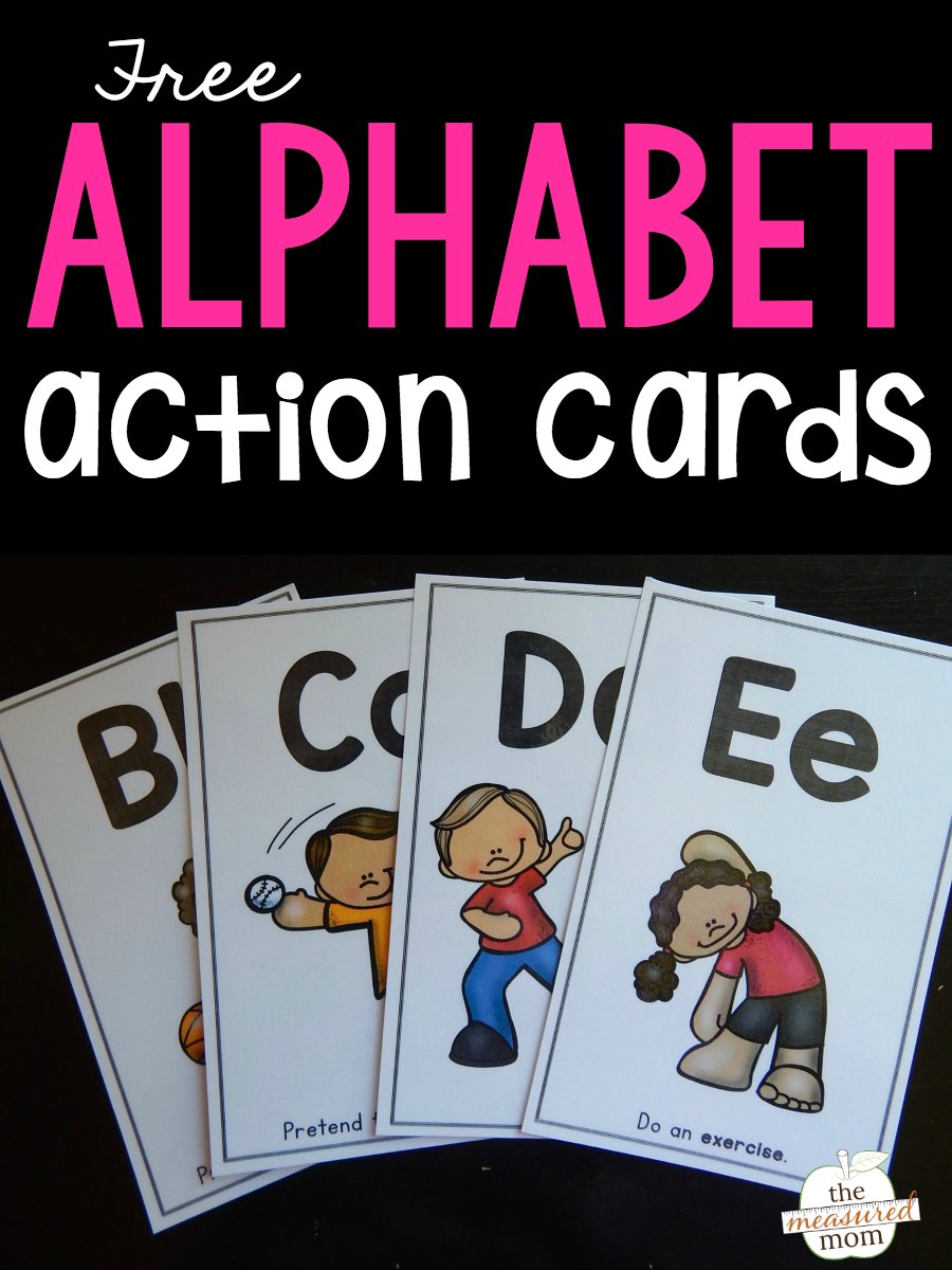thisreadingmama's tweet image. ALPHABET ACTION CARDS: Help children #learnletters and their sounds through movement and play with these #alphabet action cards! buff.ly/2FyMZWZ