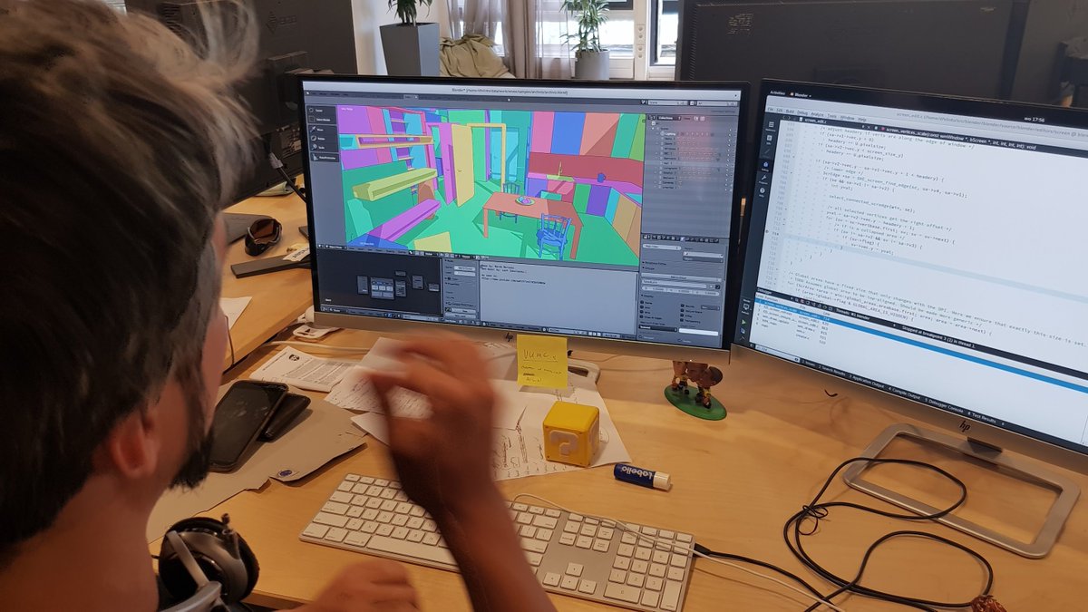 tonroosendaal's tweet image. Testing the new &quot;Workbench&quot; viewport engine. White + shadow + outlines looks great, also with pseudo colors. #b3d #codequest