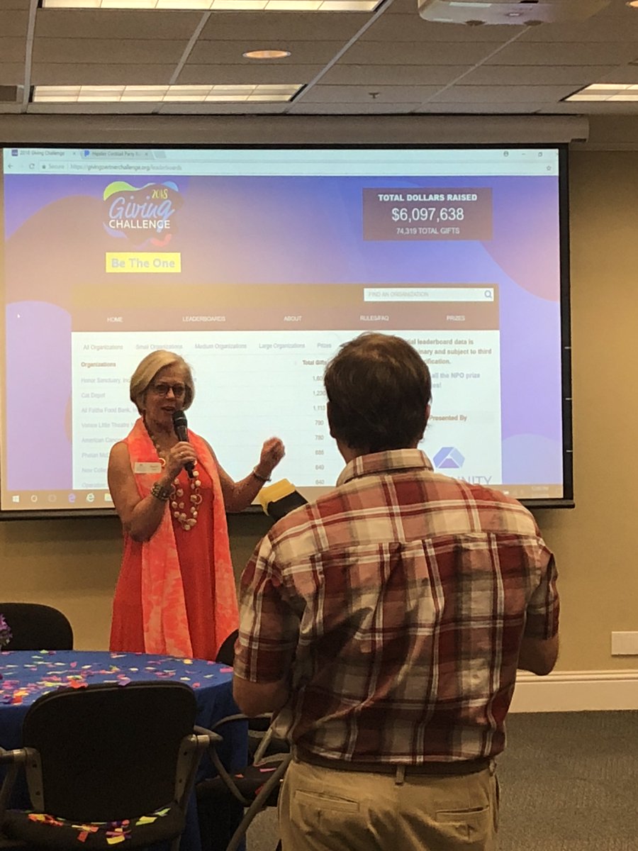 RoxanneJoffe's tweet image. The #sarasota community did it! $6M in 24 hours and counting! #givingchallenge18 #betheone @CFSarasota