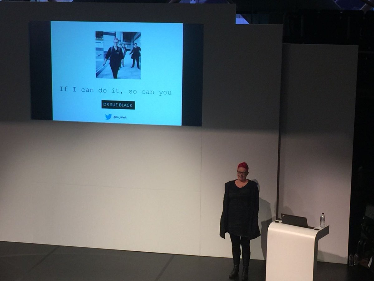 Inspirational talk from Dr Sue Black, A lot to think about. #CampDigital #justkeepgoing
<a href="/Dr_Black/">Professor Sue Black OBE Keynote Speaker 🇺🇦</a>