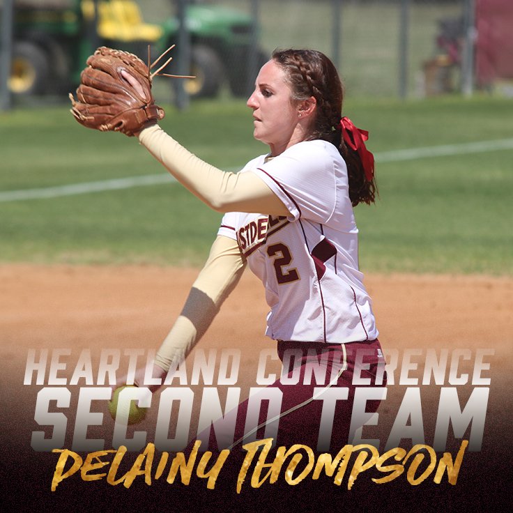 TAMIUAthletics's tweet photo. Delainy Thompson was named to the #HeartlandSB Second Team. The senior holds program records in games started, complete games, shutouts and ERA.

🗒 https://t.co/Fq0dzF3Ij2

#DustEm https://t.co/6zKDzoxcKA