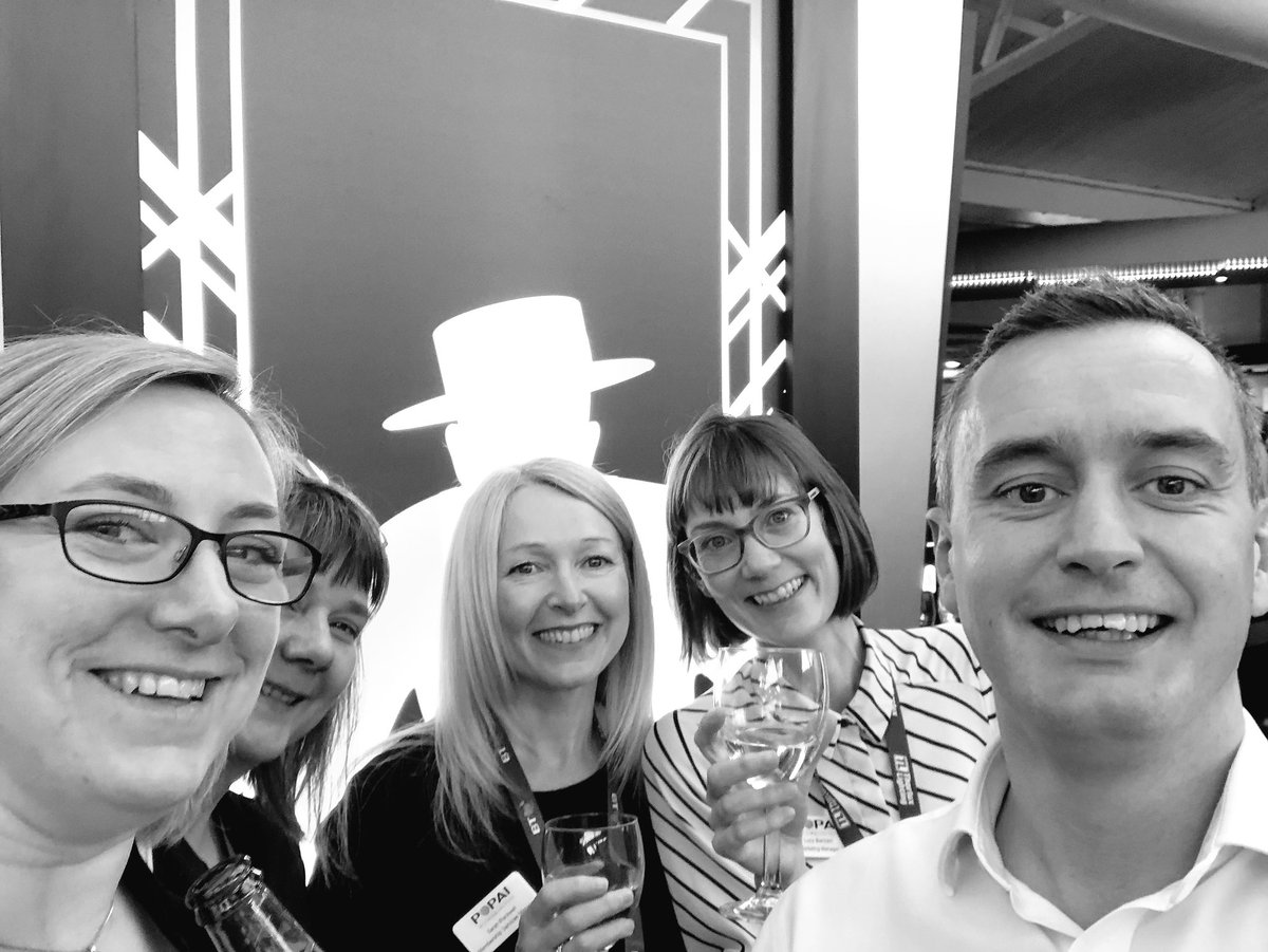 End of day team #selfie for #SMPGatsbyBar. It had to be black and white for the 20’s theme! #rde2018 #welovenickstagg <a href="/SMPGroupplc/">SMP Group</a> #teamPOPAI