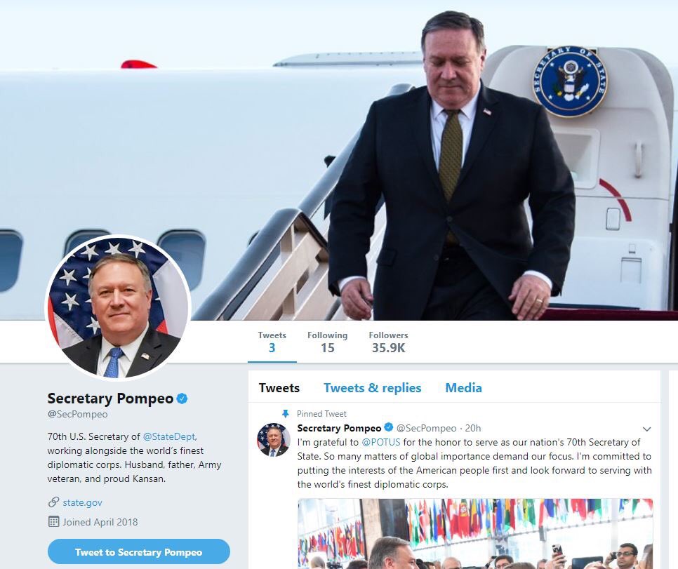 Twitter Pompeo Twitter Pompeo