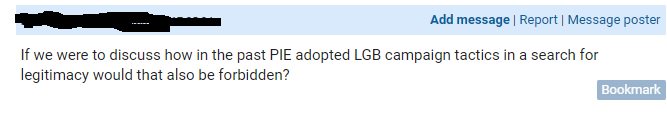 An interesting question form this MumsNet user to HQ