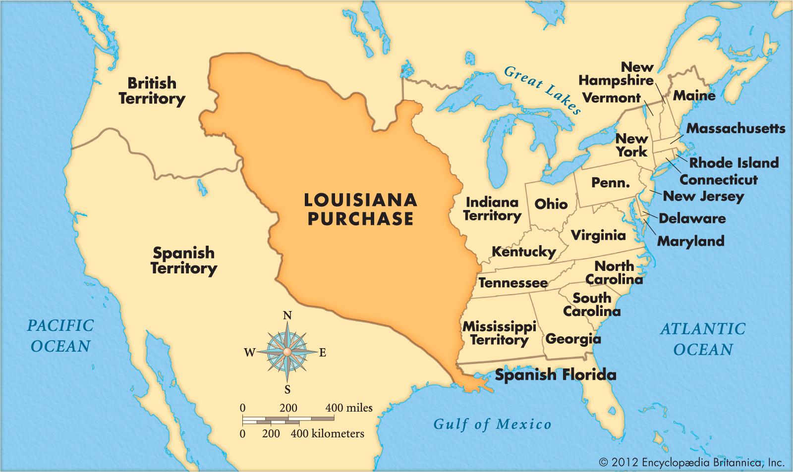 Louisiana Purchase Map 1803 تويتر \ Encyclopaedia Britannica على تويتر: "#Onthisday In 1803 The United  States Purchased The Louisiana Territory From France At A Rate Of Less Than  3 Cents Per Acre. The Purchase Immediately Doubled