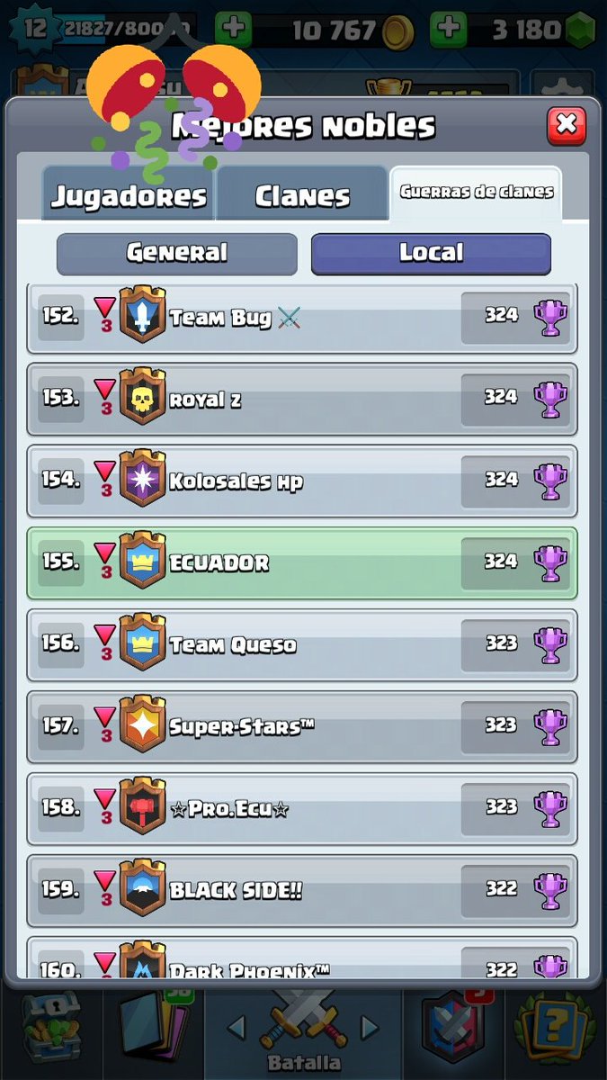 Top de guerras, felicidad royalera over 9000 😍