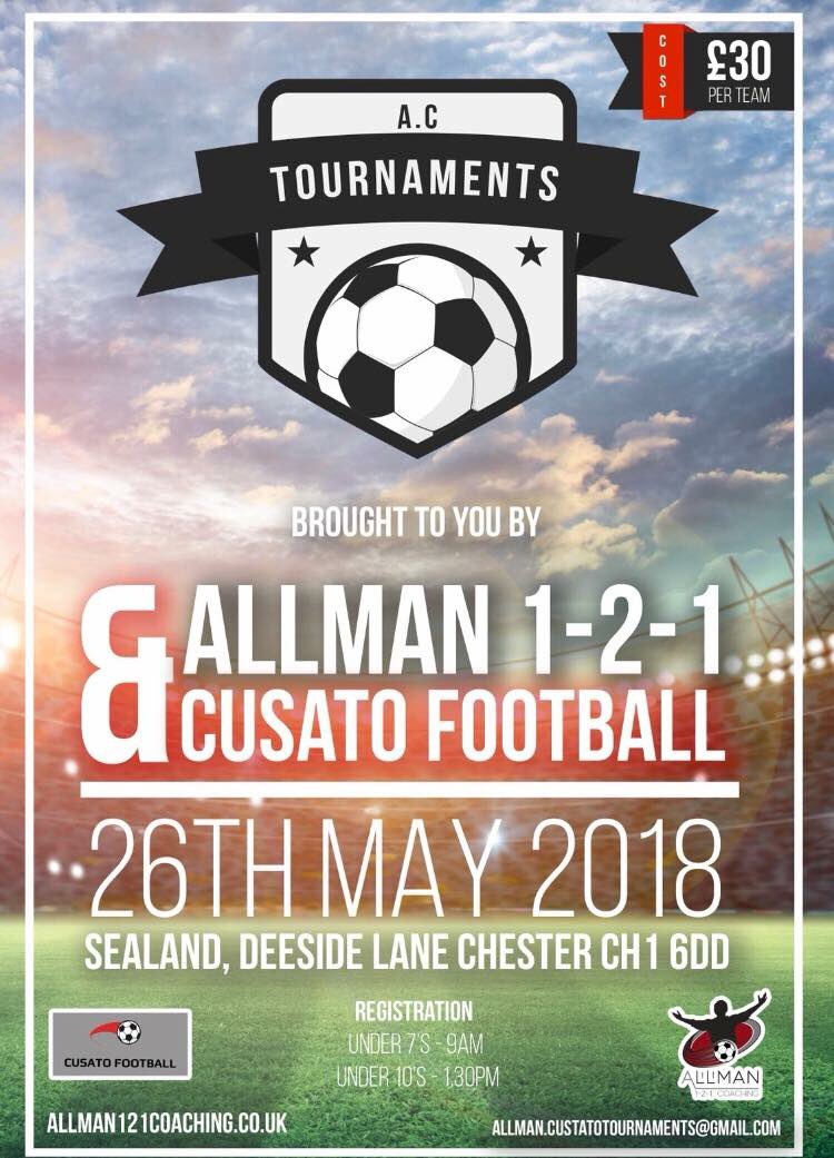 allman1_2_1's tweet photo. We have 4 spaces left in U7s tournament

3 spaces in U10s left 

Anyone interested please drop us a message 

Thanks tom https://t.co/8WCxPK55aT