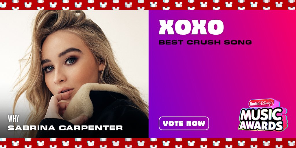 RT to vote for #SabrinaCarpenter “Why” for #XOXO! <a href="/radiodisney/">RADIO DISNEY</a> #RDMA <a href="/SabrinaAnnLynn/">Sabrina Carpenter</a>