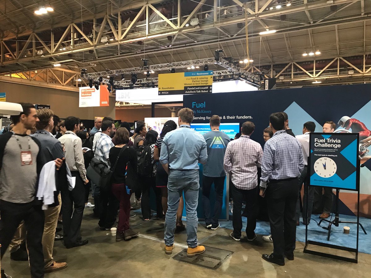 <a href="/CollisionHQ/">Collision Conf</a> @fuelbymckinsey Come to booth E124 and test your tech trivia skills.  You can win AirPods, jazz festival tickets and more!
