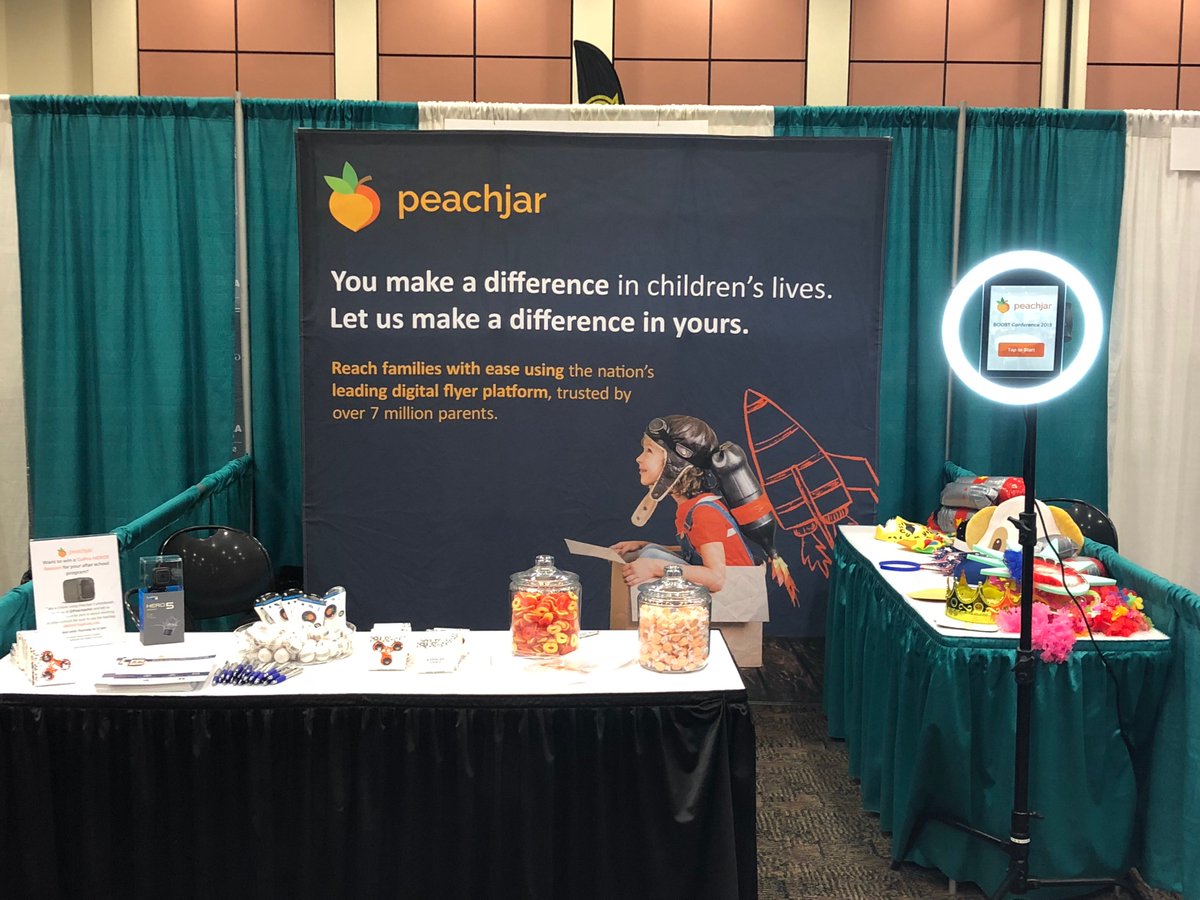 If you haven't visited us at booth 339, what are you waiting for?! We've got peach candy, a fun photo booth, a chance to win a Go Pro, and two awesome Peachjar team members who can't wait to meet you! @TEAMBOOST #BOOSTingKidsLives #BOOST2018