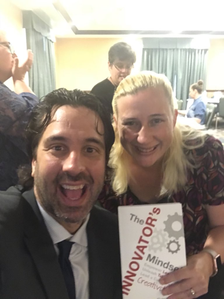 MeganDickey7's tweet photo. Won a copy of “The Innovator’s Mindset” by George Couros. #TXDeafEd #CoogLeaders @gcouros https://t.co/NlVzlLOFWL