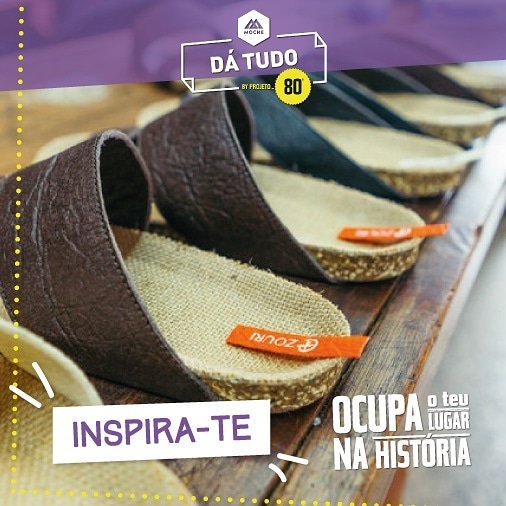 Projeto_80's tweet photo. Mais uma grande inspiração para ti!
ZOURI é um projeto português que utiliza o plástico recolhido nas praias para confeção de calçado  amigo do ambiente.
Uma ideia brilhante, não achas? 
Até 31 de maio, submete a tua candidatura. #OcupaoTeuLugarnaHistoria #MocheDáTudobyProjeto80 https://t.co/9yifybmMUS